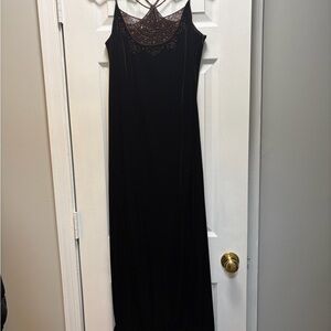 Elegant Brown Velvet Dress